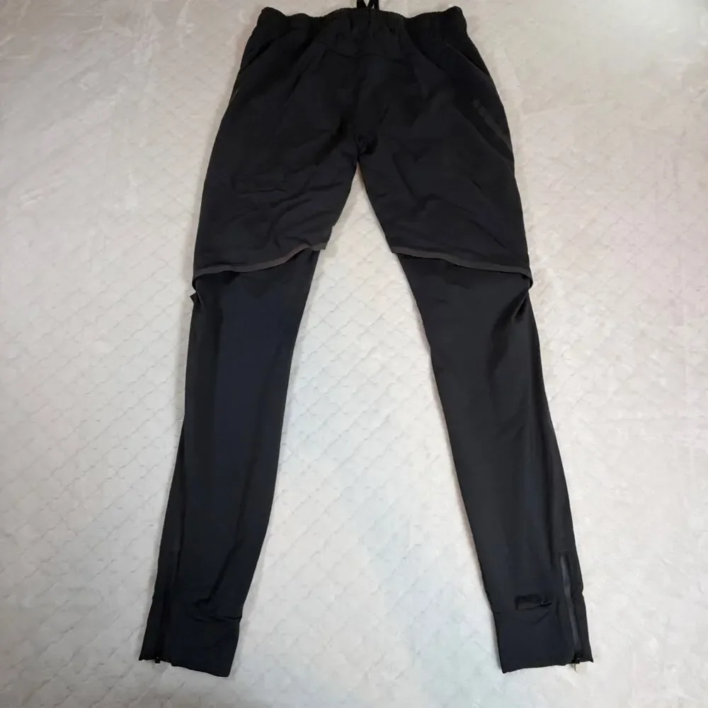 On Cloud Running Pants Weatherproof Panels Quick Dry Joggers Navy Black Men Sz L